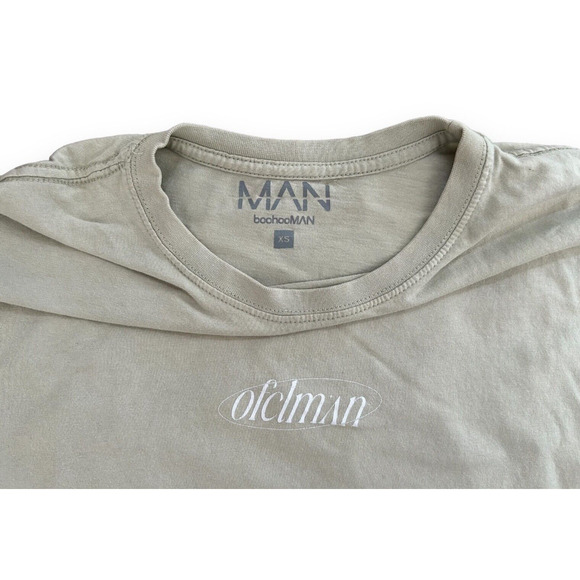 Boohoo Man Oversized T Shirt XS Limited Edition OFCL 13 Tan Art - Picture 4 of 10